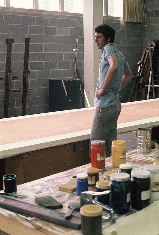 Harland Snodgrass in studio. 1968